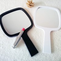 Beauty Makeup Mirror Fashion For Women Love Leather Silver Customized Steel Pocket hanging