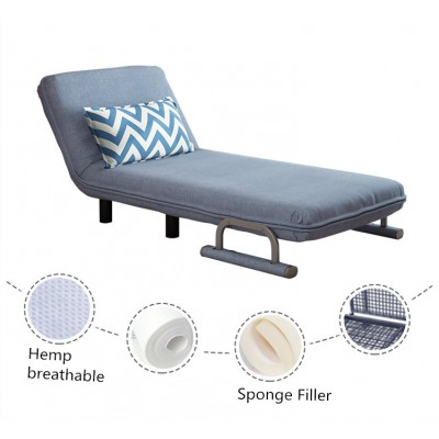 Folding Sofa Bed Armchair Sleeper Leisure Recliner Fabric Breathable Lazy Sofas Single Living Room Lounge living room Chair Bed