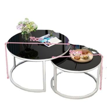 modern marble coffee table living room furniture glass and stainless steel black gold round set simple outdoor tea  table