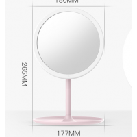 Led light frame diamond mirrored makeup vanity  dresser mirror  white beauty makeup mirror led light mini hand fan at home